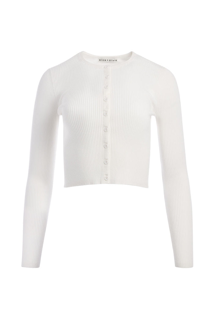 MAI BUTTON DOWN CARDIGAN - SOFT WHITE