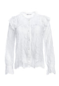 MALINDA LNGSLV RUFFLE TRIM BLS - IVORY