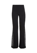 MANDY SIDE PANEL FLARED PANTS - BLACK