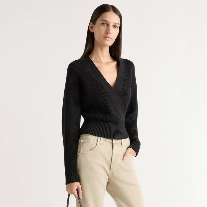 Karolina | Maren Cropped V-Neck Sweater in Size Extra Small