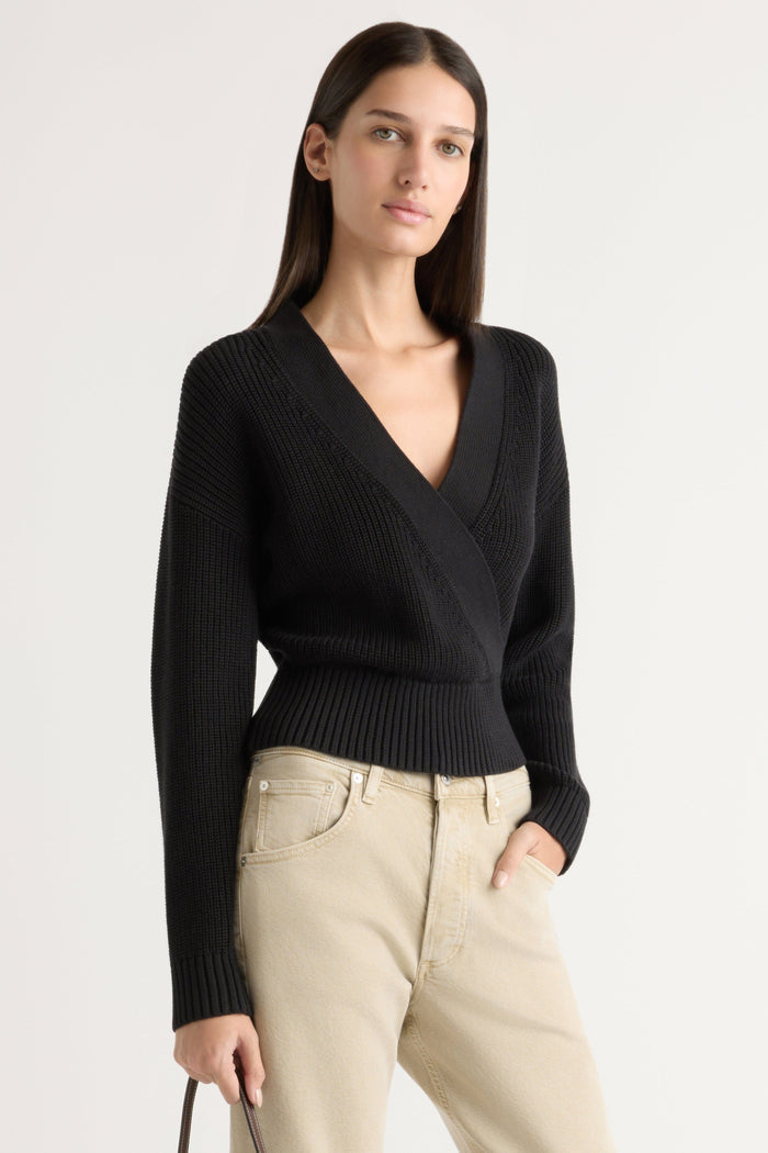 Karolina | Maren Cropped V-Neck Sweater in Size Extra Small