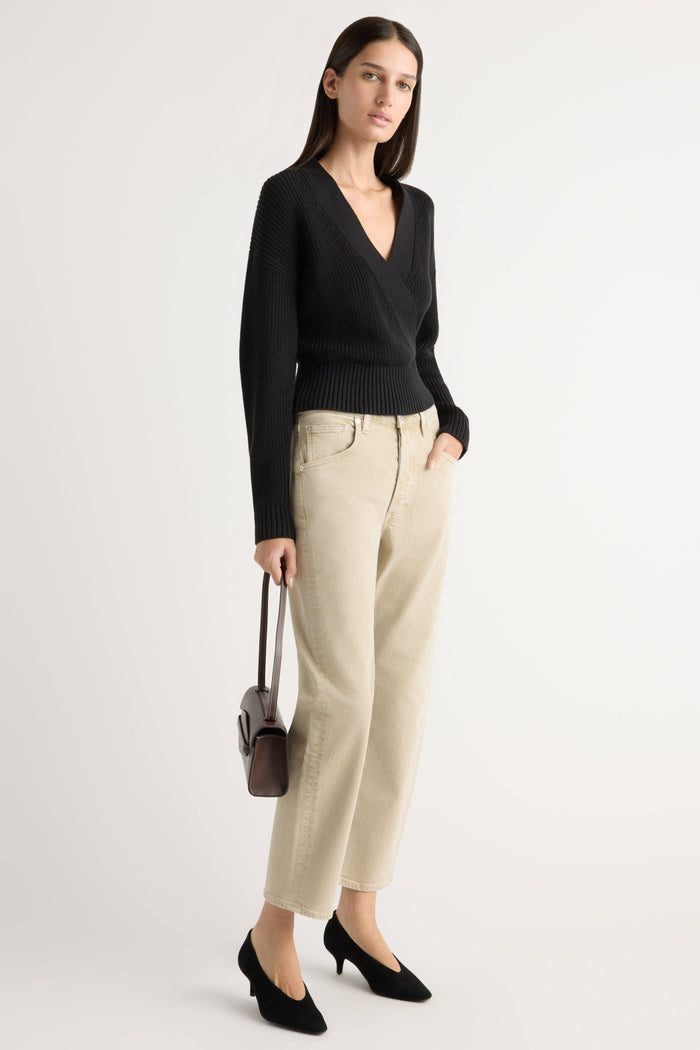 Karolina | Maren Cropped V-Neck Sweater in Size Extra Small