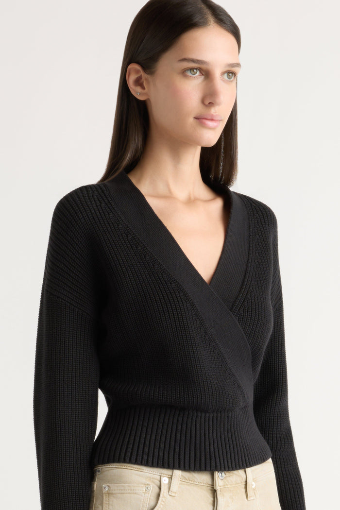 Karolina | Maren Cropped V-Neck Sweater in Size Extra Small