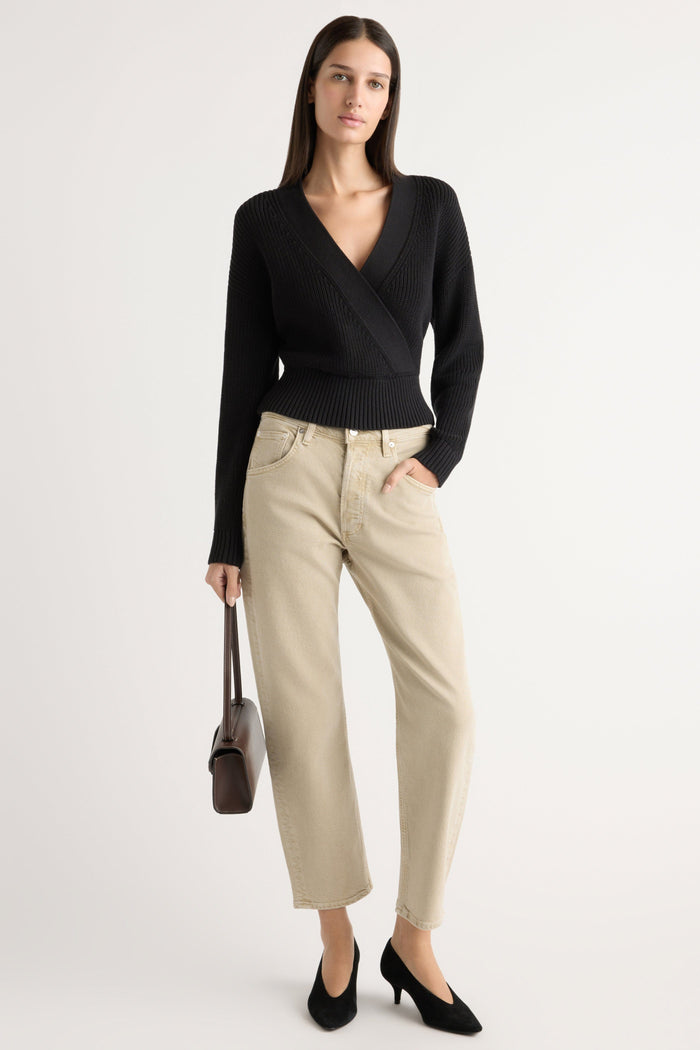 Karolina | Maren Cropped V-Neck Sweater in Size Extra Small