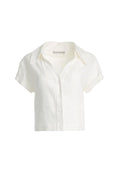 MARGARET OPEN NK SS BTN DWN - OFF WHITE