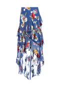 MARIEL RUFFLE FLORAL SKIRT - COLORFUL BOUQUET RIVIERA