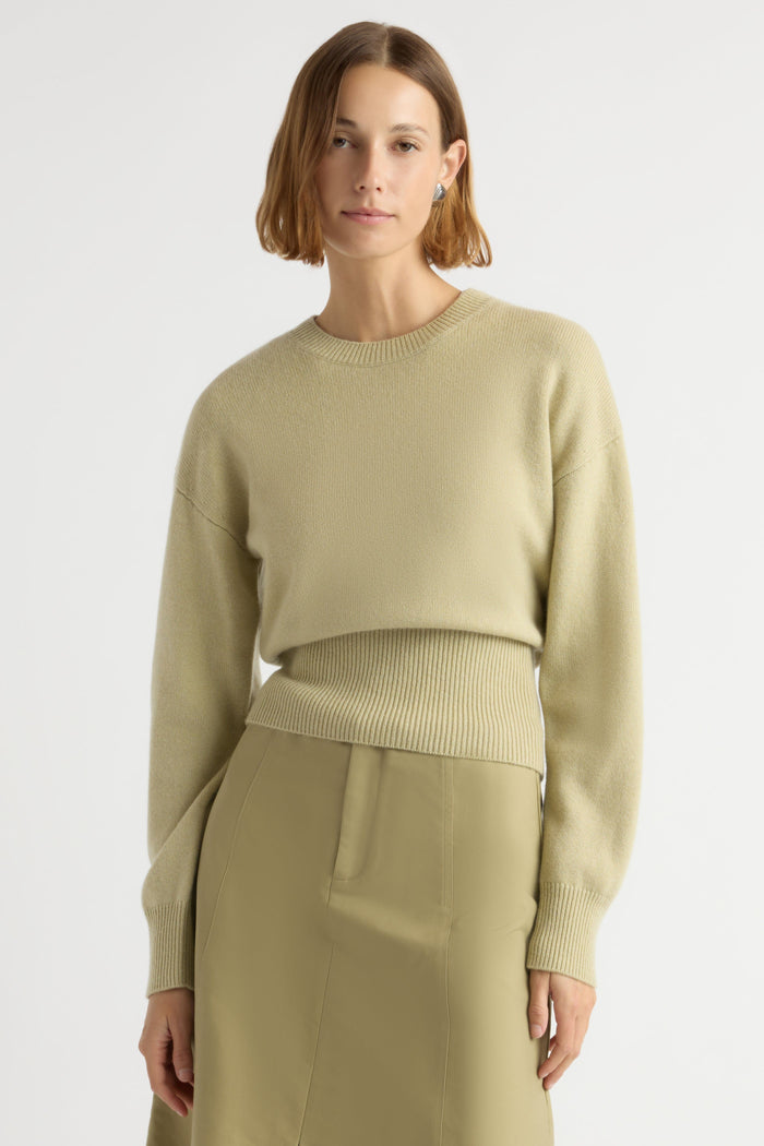 Mali | Marielle Wool-Cashmere Blouson Sweater in Size Small