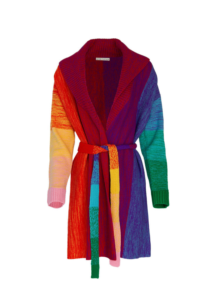 MARKETTA BELTED CARDI - MULTI