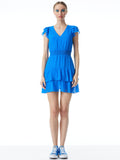 MARKITA RUFFLE TIER DRESS - PALACE BLUE