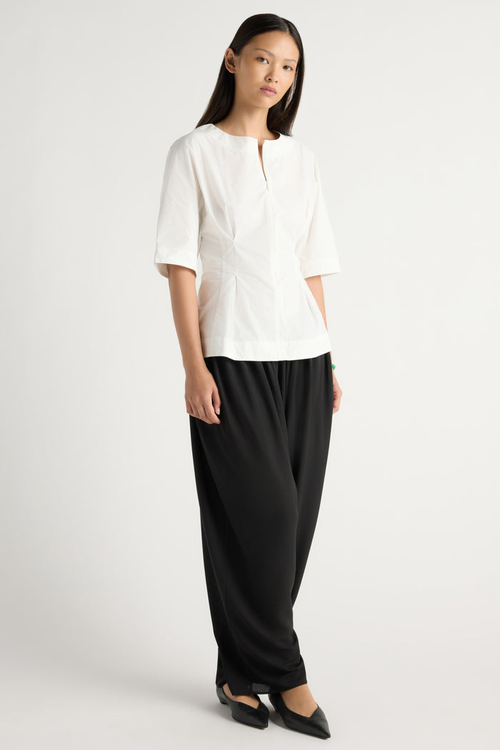 May-Li | Maryam Cotton Poplin Sculpted Blouse in Size Small