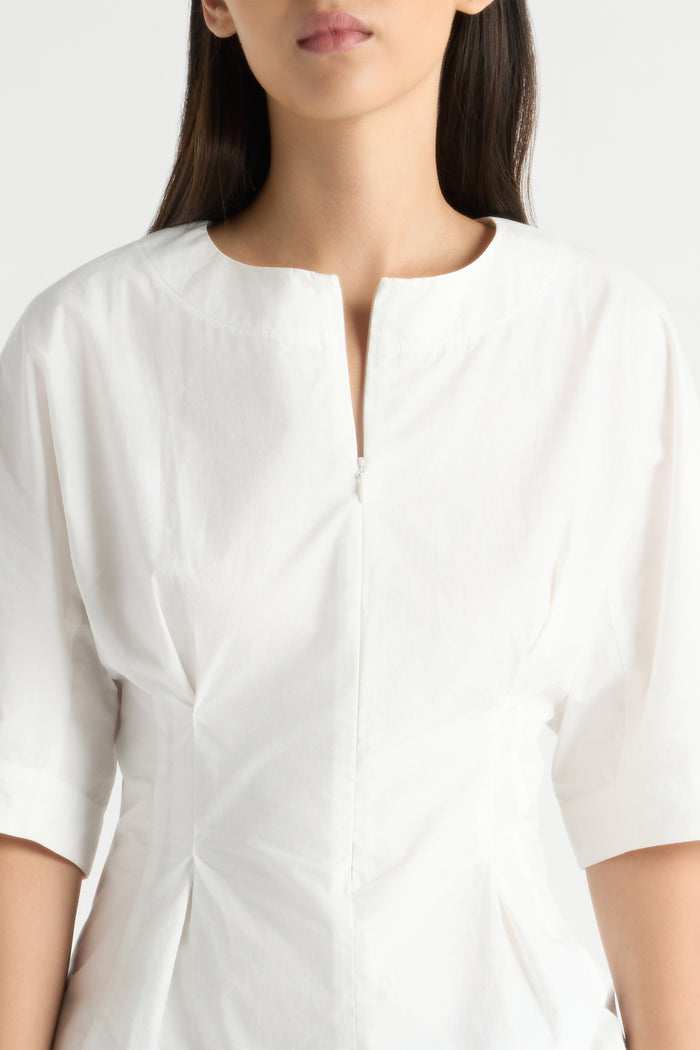 May-Li | Maryam Cotton Poplin Sculpted Blouse in Size Small
