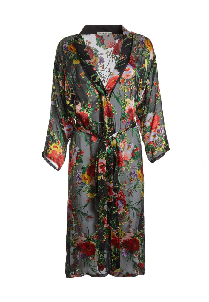 MAYLIN ROBE W TIE - BLOOMING BOUQUET