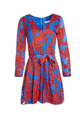MELIA ROLL CUFF ROMPER W TIE - FANCY FLORAL