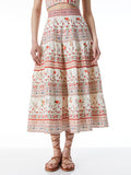 MELONY SMOCKED WAIST BAND SHIRRED SKIRT - MULTI