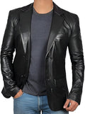 Men Faux Leather Full Sleeves Short Length Biker Jacket  Size 32X23 CM