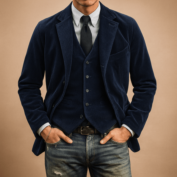 Men Jacket | Corduroy Design with Pockets for All Season