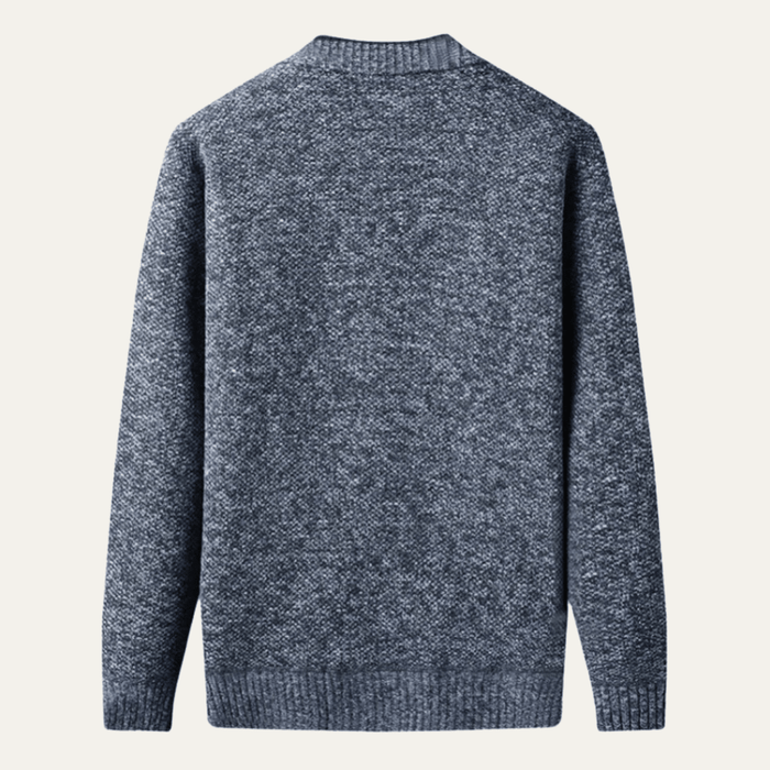Men's Cardigan — V-Neck Button Front Regular Fit Knit Design