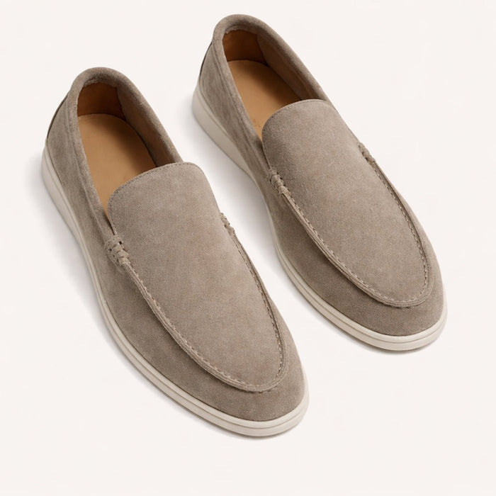 Men's Casual Slip-On Loafers — Rubber Sole Comfort