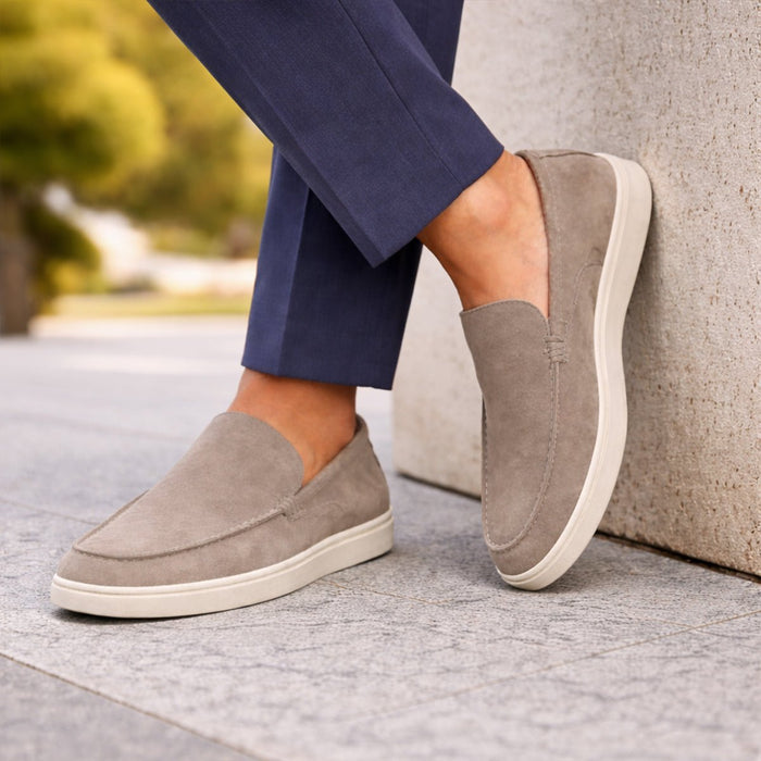 Men's Casual Slip-On Loafers — Rubber Sole Comfort