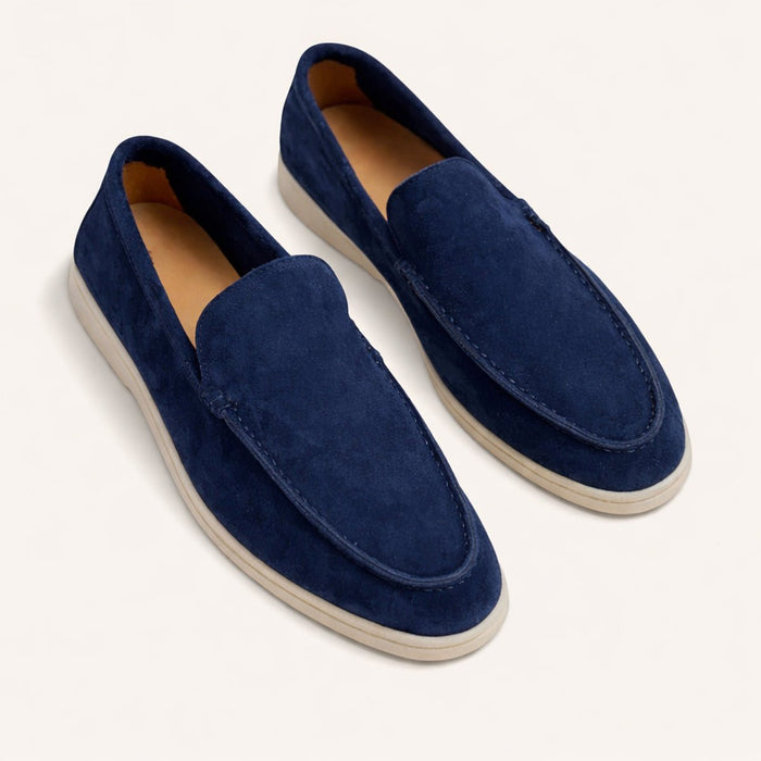 Men's Casual Slip-On Loafers — Rubber Sole Comfort