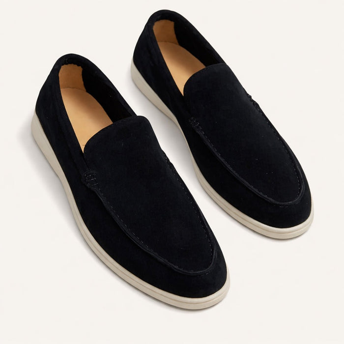 Men's Casual Slip-On Loafers — Rubber Sole Comfort