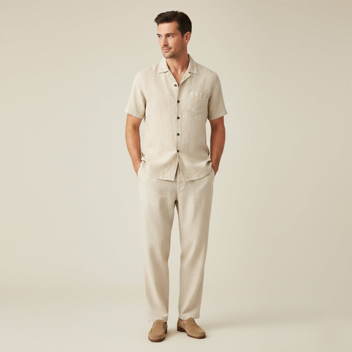 Men's Clothing Set — Loose Fit Two-Piece Full Length Trousers
