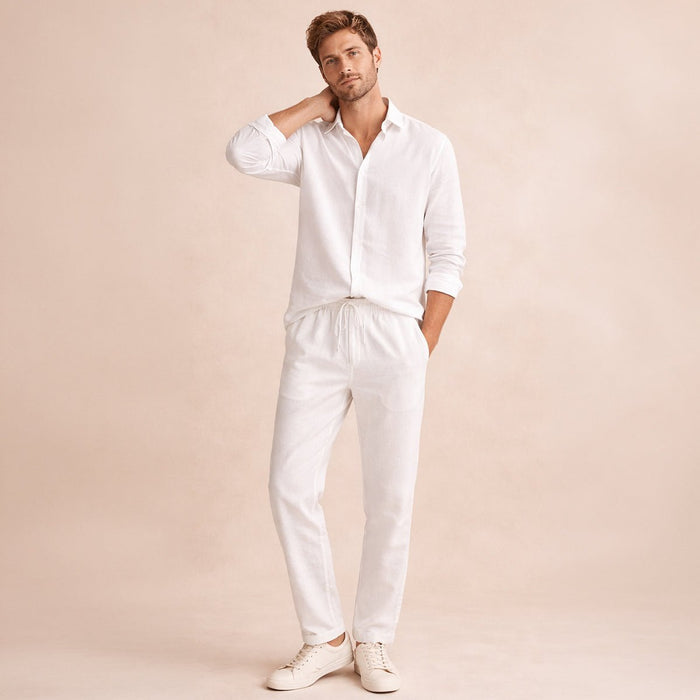 Men's Clothing Set — Tailored Fit Long Sleeve Button Placket