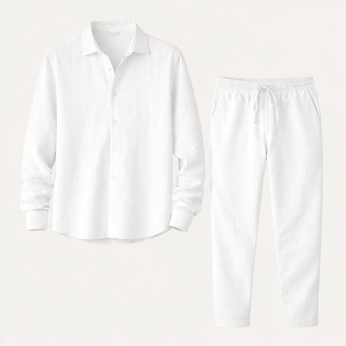 Men's Clothing Set — Tailored Fit Long Sleeve Button Placket