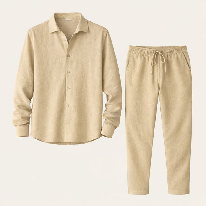 Men's Clothing Set — Tailored Fit Long Sleeve Button Placket