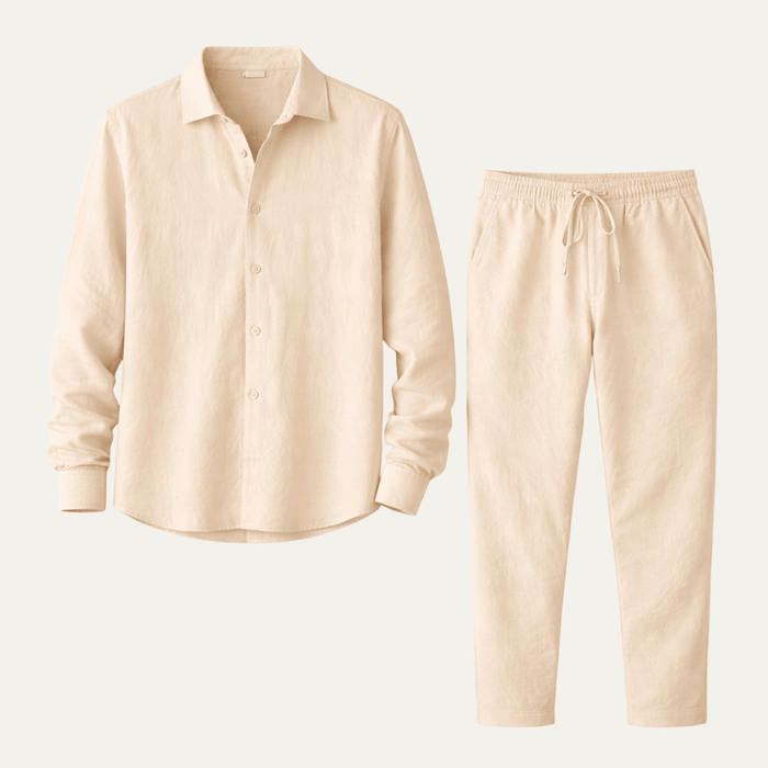Men's Clothing Set — Tailored Fit Long Sleeve Button Placket
