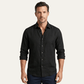 Men's Linen Shirt - Tailored Fit Full Button Placket