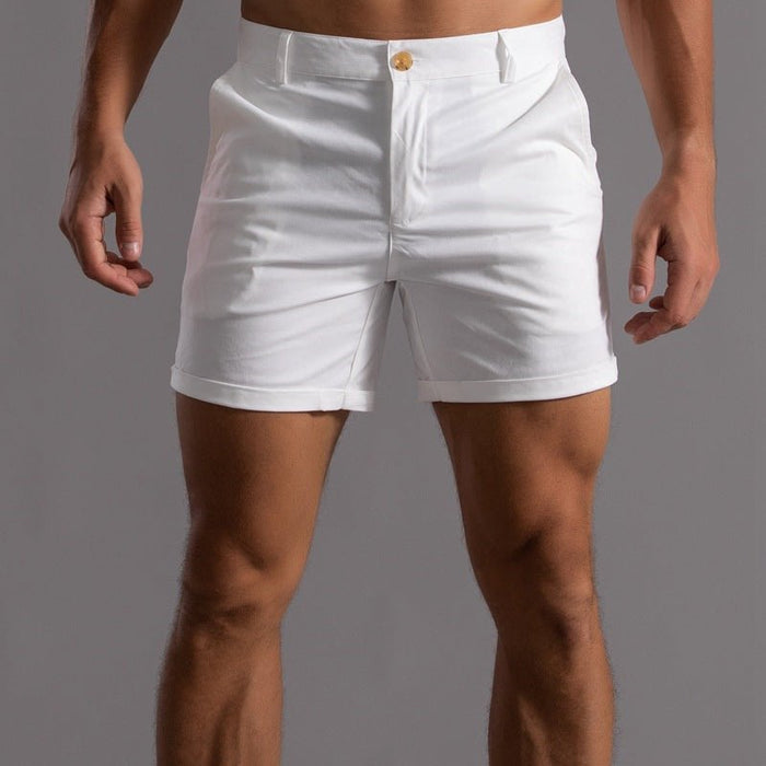 Men's Linen Shorts - Contoured Fit Tailored Shape Short Length