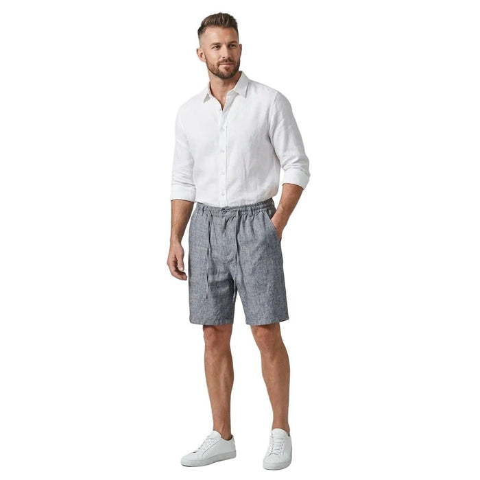 Men's Linen Shorts - Relaxed Fit Elasticated Drawstring Waistband