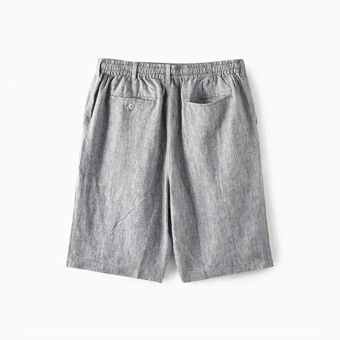 Men's Linen Shorts - Relaxed Fit Elasticated Drawstring Waistband