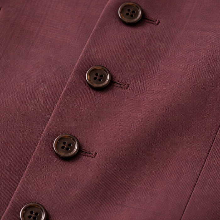 Men's Linen Three-Piece Suit - Tailored Fit Jacket Waistcoat & Trousers