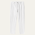 Men's Linen Trousers - Relaxed Fit Straight Leg Button & Zip Closure