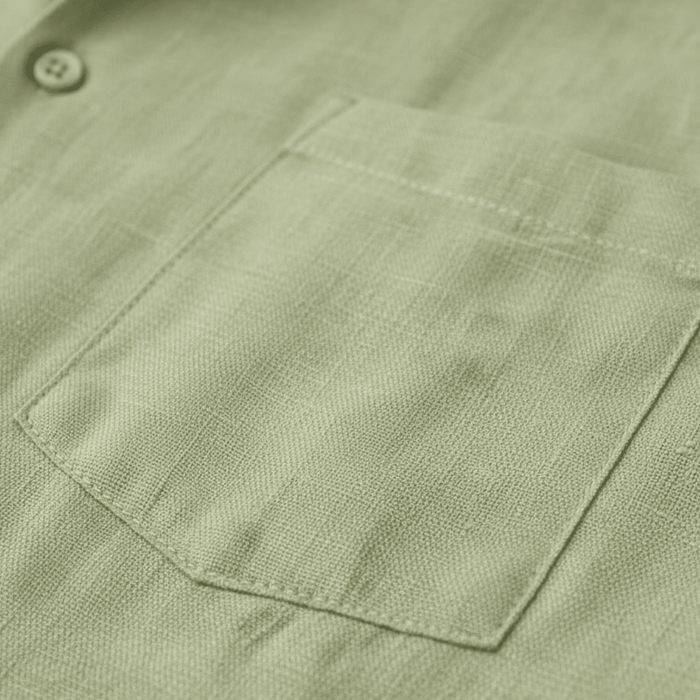 Men's Linen Two-Piece Set - Relaxed Fit Short Sleeve Button Shirt & Shorts