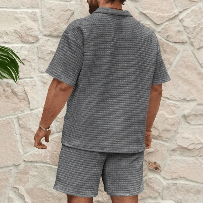 Men's Polo Set — Short Sleeve Relaxed Fit Matching Shorts
