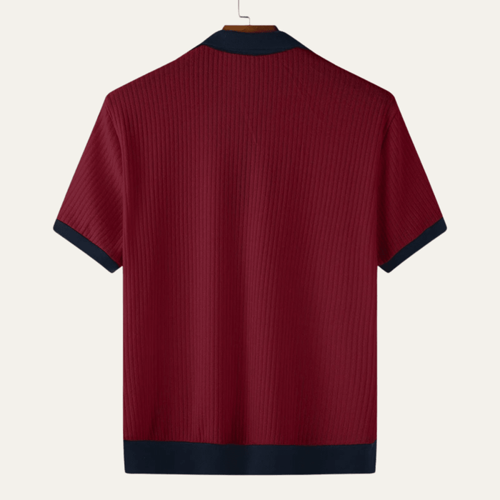 Men's Polo Shirt — Regular Fit Short Sleeve Button Closure
