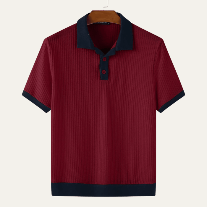 Men's Polo Shirt — Regular Fit Short Sleeve Button Closure