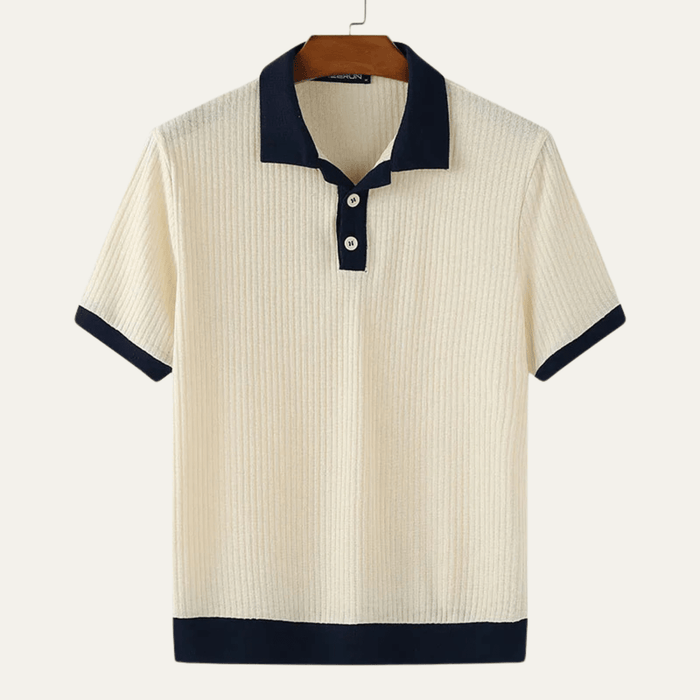Men's Polo Shirt — Regular Fit Short Sleeve Button Closure