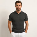 Men's Polo Shirt — Slim Fit Short Sleeve Button Placket