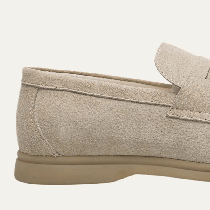 Men's Slip-On Loafers — Low Sole & Stitched Detail