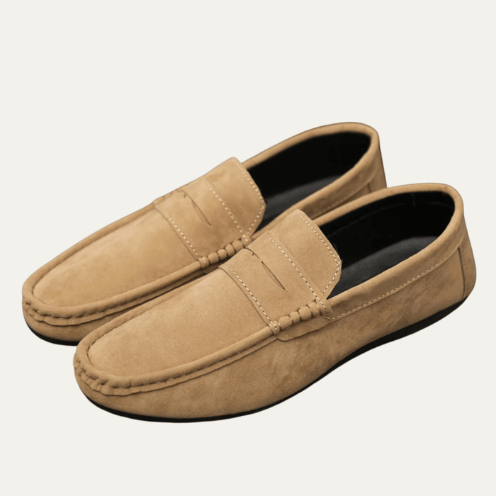 Men's Slip-On Loafers — Stitched Upper Detail