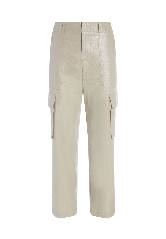 MERA WIDE LEG CARGO PANT - SILVER