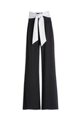 MERNA HIGH WAISTED WIDE LEG PANT - BLACK/WHITE