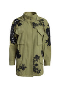 META EMB OVERSIZED PARKA - OLIVE/BLACK
