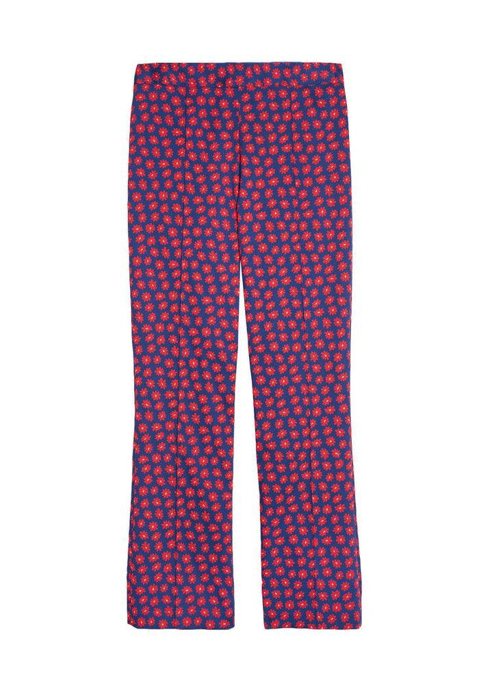 MICHIKO FRNT PNTCK FLARED PANT - NAVY MULTI