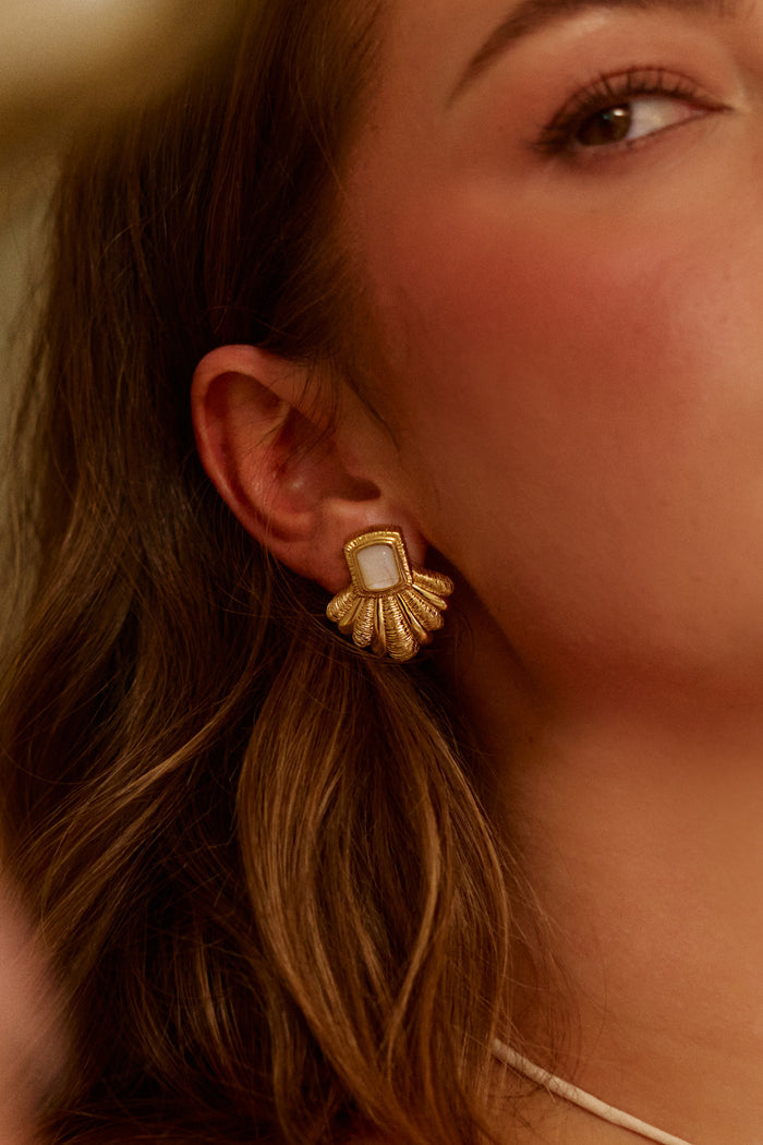 Mirae Earrings in Pearl