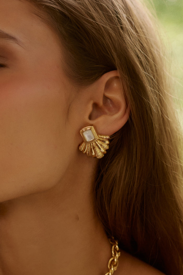 Mirae Earrings in Pearl